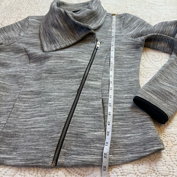-Athleta asymmetrical heather gray moto jacket - Picture 5 of 8